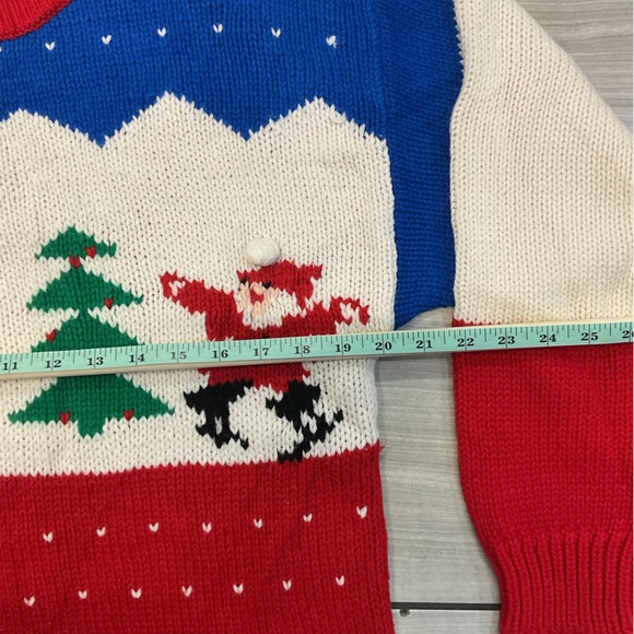 Vintage 80s “Santa” Red/white/blue Christmas Sweater - Picture 4 of 6